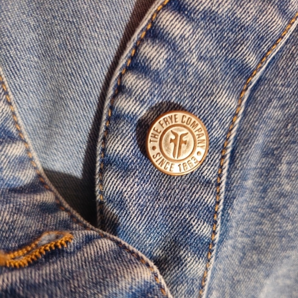 Blue Denim Sleeveless Mini Dress- 18 PTP - Picture 3 of 5